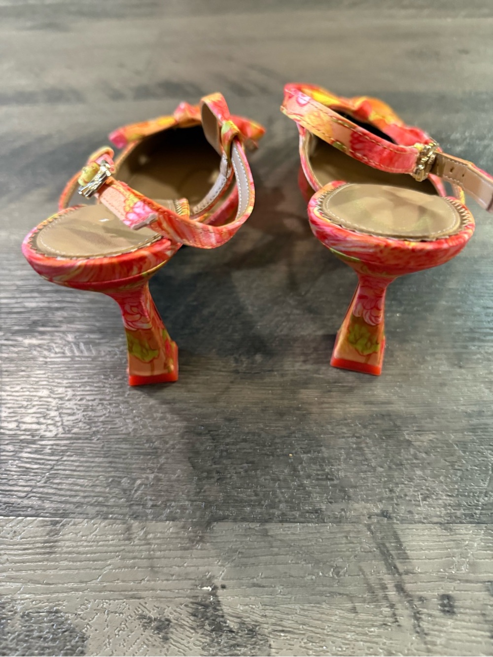Circus by Sam Edelman Monica Floral Slingback Heel in Apricot Haze Multi 8.5 NEW - Picture 8 of 9